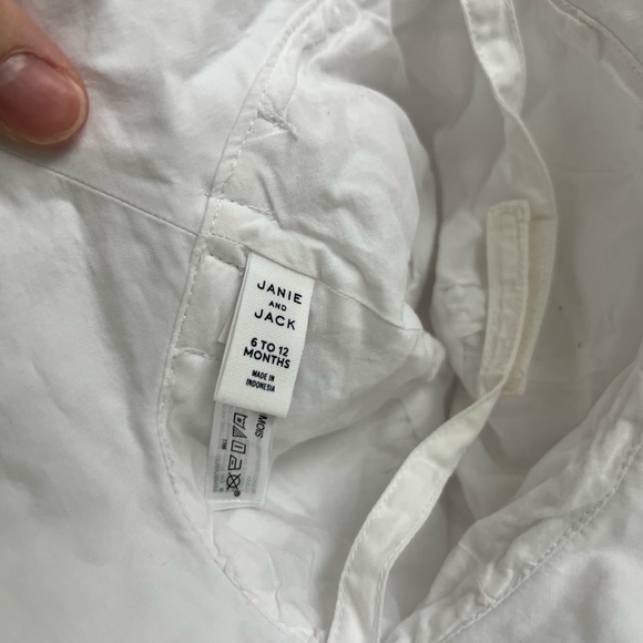 Janie and Jack Kids White Sun Hat with Decorative Bow - Picture 2 of 3